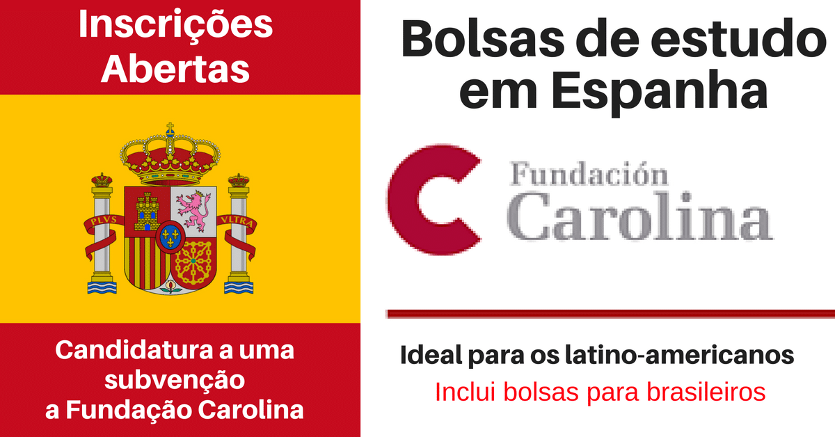 Bolsas de estudo na Espanha 2026: Fundación Carolina oferece 736 bolsas