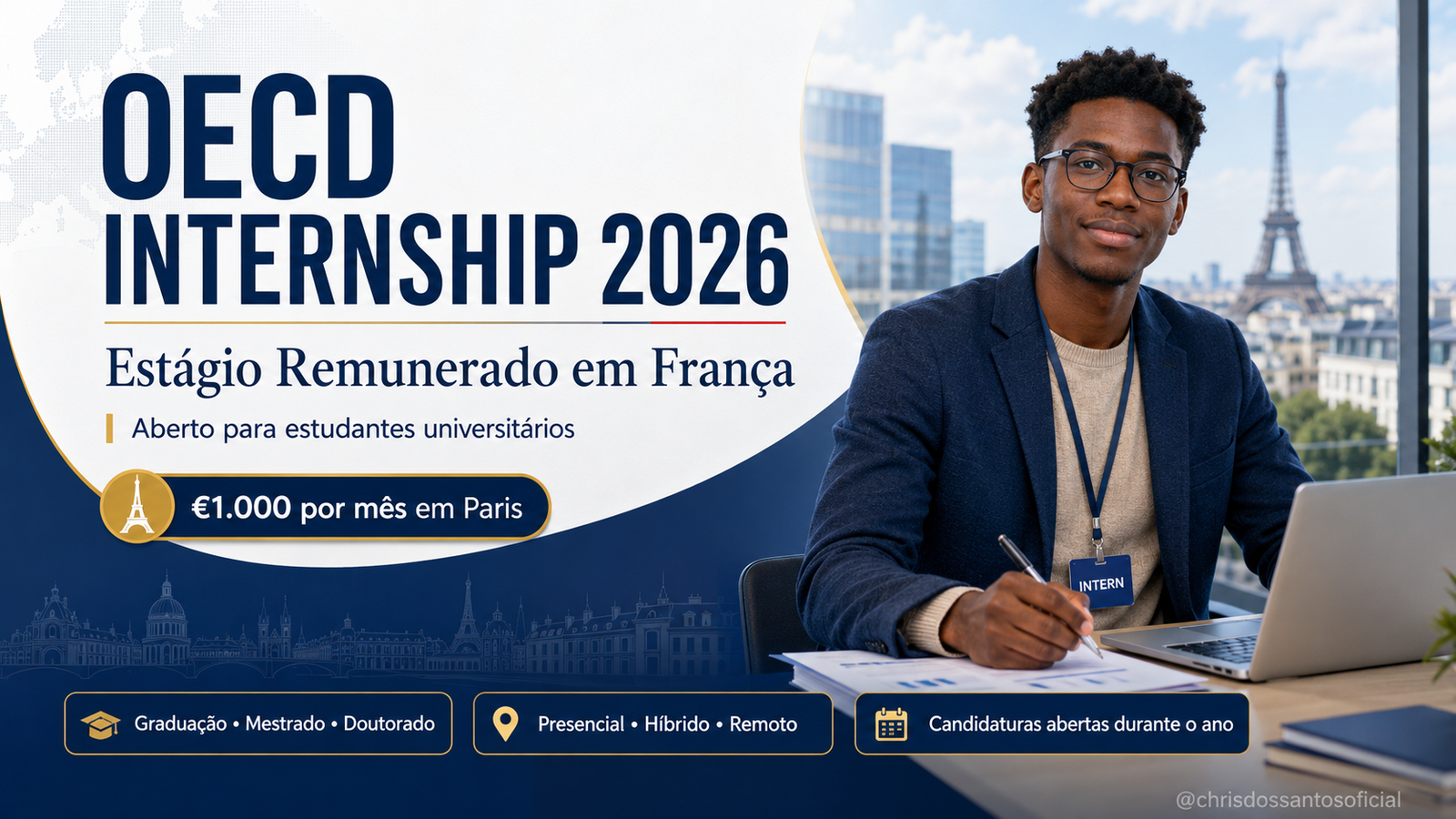 OECD INTERNSHIP 2026: ESTÁGIO REMUNERADO EM FRANÇA