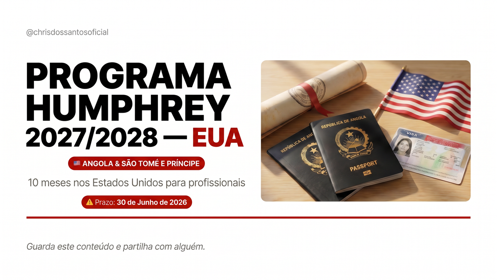 Estão abertas as candidaturas para o Hubert H. Humphrey Fellowship Program 2027/2028